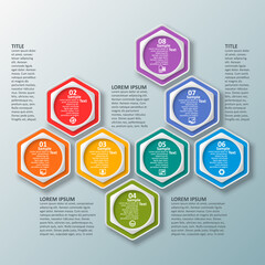 Abstract 3D Paper Infographics. Business template .Vector illustration