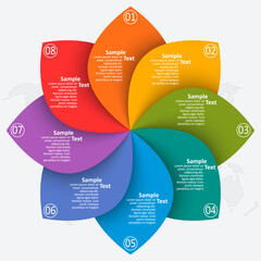 Abstract 3D Paper Infographics. Business template .Vector illustration