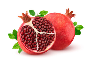 Pomegranate isolated on white background