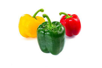 Sweet bell pepper isoalted on white