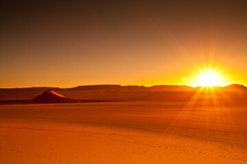 sunset in the desert