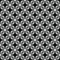 Black and white surface pattern texture. Bw ornamental graphic design. Mosaic ornaments. Pattern template. Vector illustration.