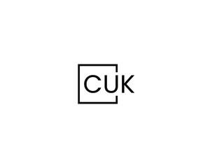 CUK letter initial logo design vector illustration