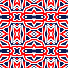 Abstract American Patriotic Seamless Pattern