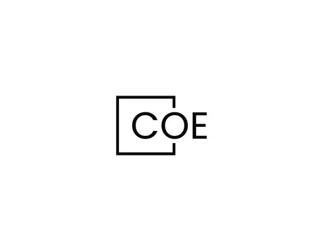 COE letter initial logo design vector illustration