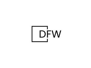 DFW letter initial logo design vector illustration