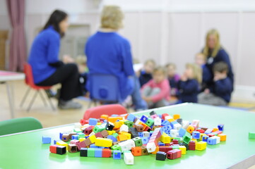 Preschool children teachers and activities