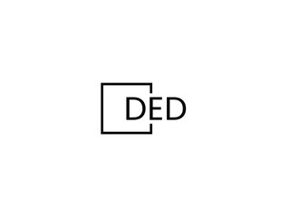 Obraz premium DED letter initial logo design vector illustration