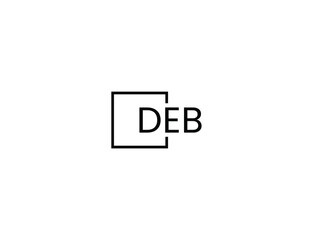 DEB letter initial logo design vector illustration