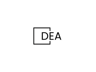 DEA letter initial logo design vector illustration