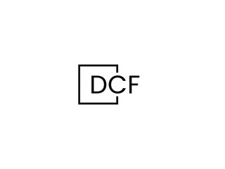 DCF letter initial logo design vector illustration