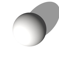 3d render illustration of a black and white sphere isolated on white background