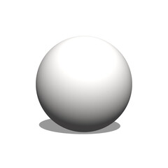 3d render illustration of a black and white sphere isolated on white background