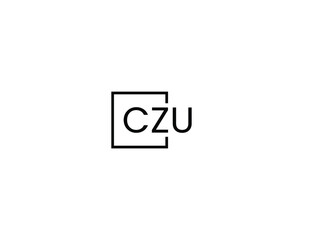 CZU letter initial logo design vector illustration - obrazy, fototapety, plakaty