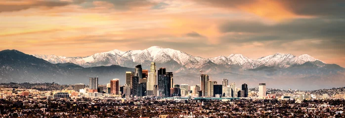 Foto auf Glas Los Angeles skyline © Larry Gibson