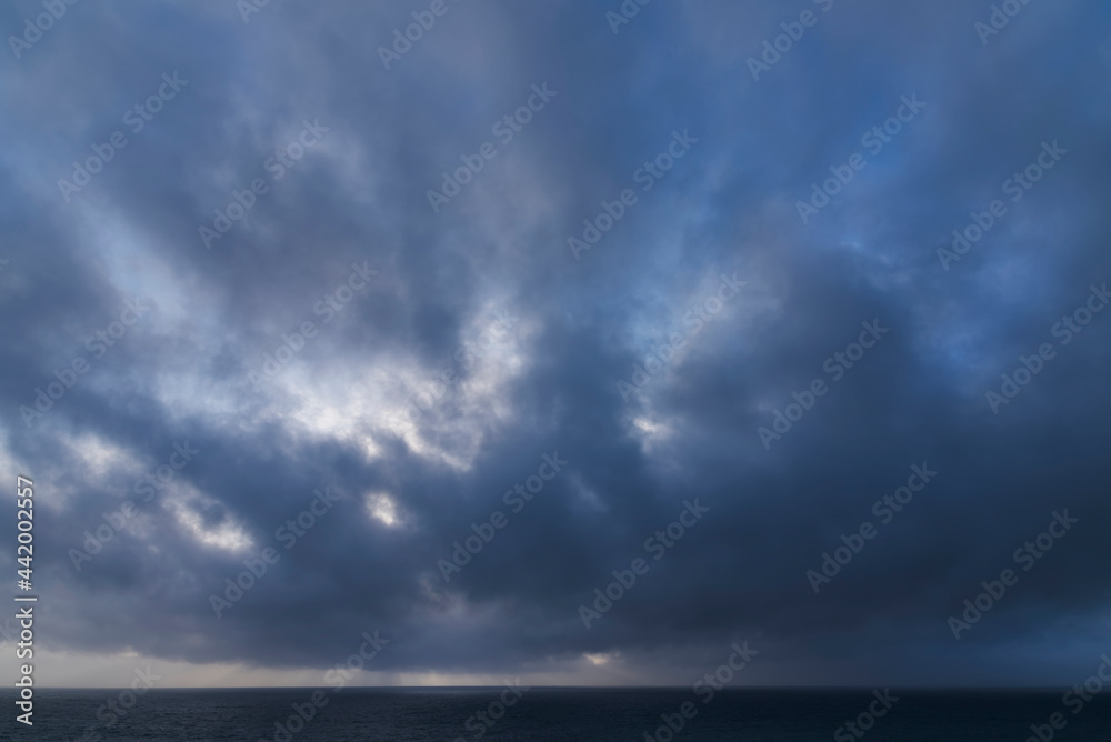 Wall mural stunning fine art landscape image of view from hartland quay in devon england durinbg moody spring s