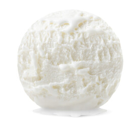Ice cream ball on a white background. Isolated