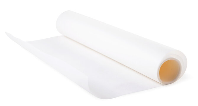 Roll of parchment for baking on a white background. Isolated