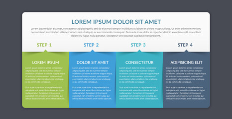 Infographic template with 4 elements for your text