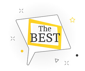 Interesting facts bubble symbol. Banner or sicker with phrase the best. Social media faq banner with speech bubble. illustration on white background