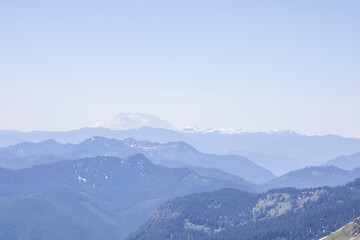 mountains and clouds
