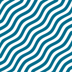 Vector wavy striped turquoise background
