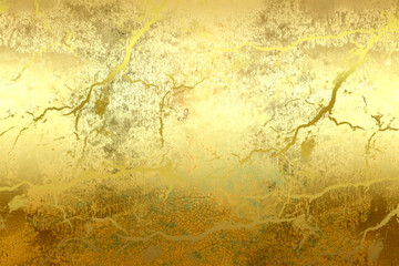 Golden Abstract  decorative paper texture  background  for  artwork  - Illustration