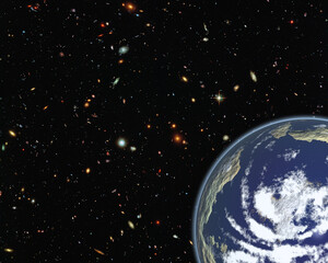 Fototapeta na wymiar Magnificent earth in outer space. The elements of this image furnished by NASA.
