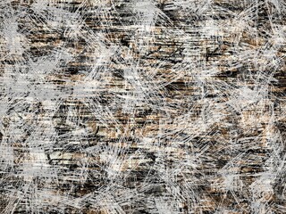 Dirty cracked wall texture. Broken, rusty print design template. Dry Brush Strokes And Scratches Retro Grunge Background. Vintage Hand Painted Dirty Seamless Pattern. Digital art illustration