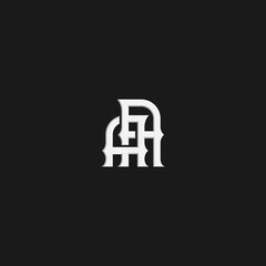 Double A logo, monogram icon letter AA.