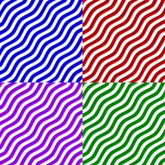 Vector wavy striped background of different colors