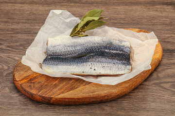 Herring fillet with skin and spices