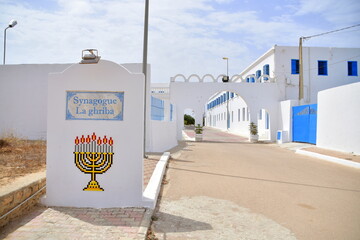 EL Ghriba is the oldest synagogue in Tunisia, Africa - obrazy, fototapety, plakaty