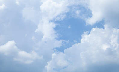 Background blue sky and white clouds