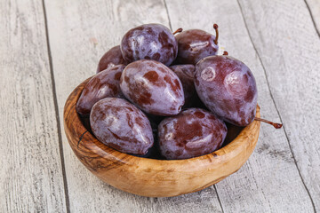 Sweet and rasty ripe plum