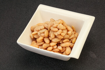 White beans kidney in the bowl