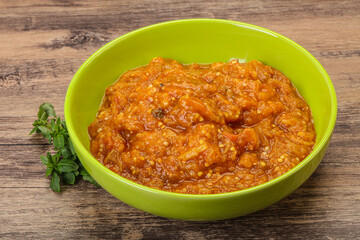 Caucasian cuisine - Mangal salad with vegetables