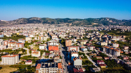 Fototapeta na wymiar Aerial Photo of a downtown in Turkey