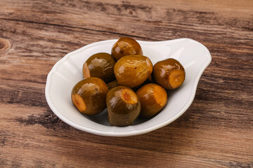 Marinated feijoa in the bowl