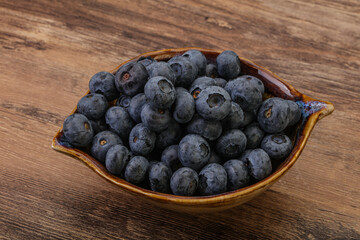 Ripe sweet tasty blueberries heap
