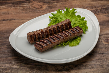 Two Grilled kebeb beef sausages
