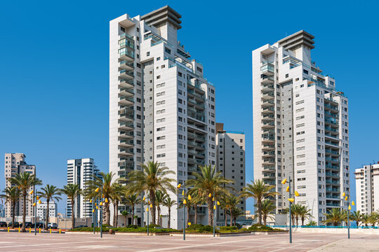 New modern residential buildings in Ashdod, Israel.