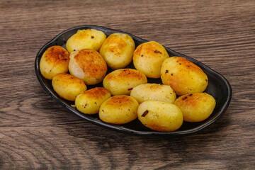 Roasted baby potato in the bowl