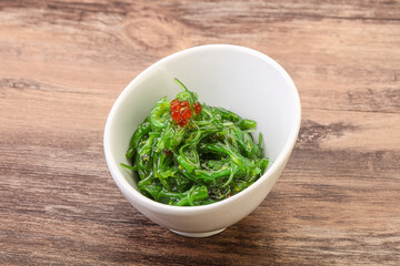 Asian traditional chukka salad in the bowl