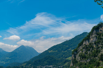 mountains and clouds