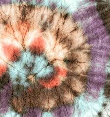 Pink Psychedelic Kaleidoscope. Dye Round Pattern.