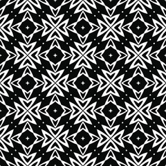 floral seamless pattern background.Geometric ornament for wallpapers and backgrounds. Black and white pattern. 