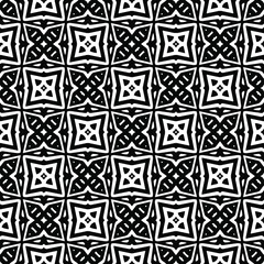 floral seamless pattern background.Geometric ornament for wallpapers and backgrounds. Black and white pattern. 