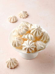 freshly baked meringue cookies