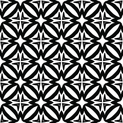 floral seamless pattern background.Geometric ornament for wallpapers and backgrounds. Black and white pattern. 